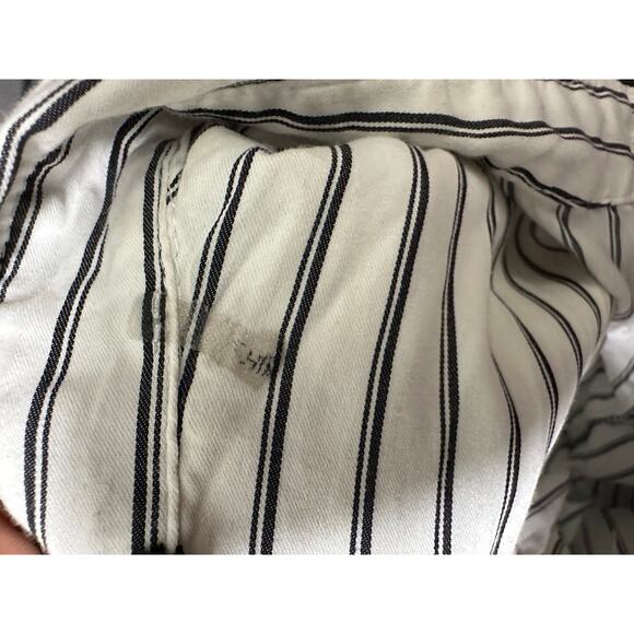 Kobi Halperin Button Down Shirt Women Small Black White Striped Collar Flare - Picture 4 of 9